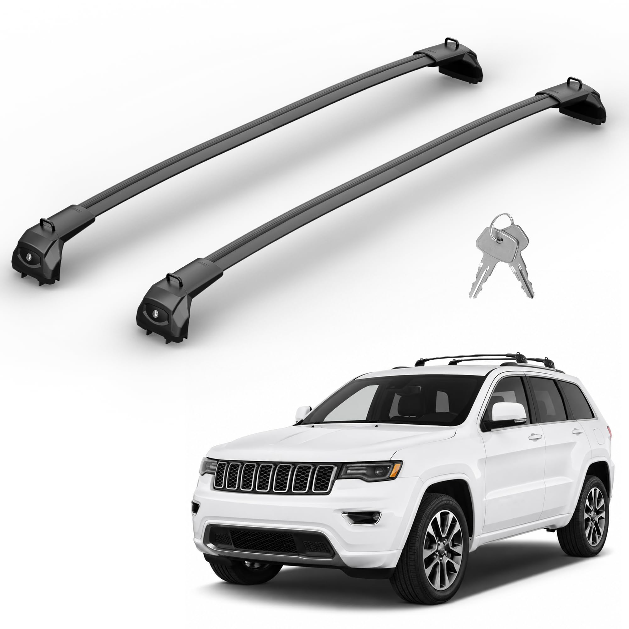 360Lbs Roof Rack Cross Bars Compatible with Jeep Grand Cherokee 2011-2021