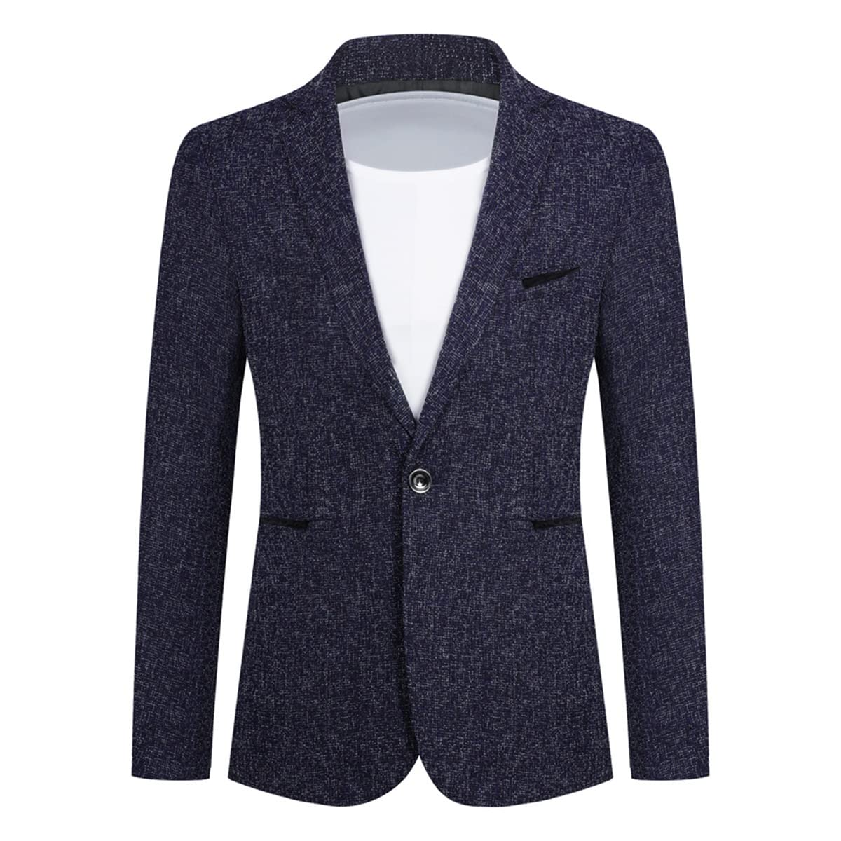 Allthemen Blazer da Uomo Slim Fit con Un Bottone Suit Jacket Formale Elegante Giacca Business da Lavoro