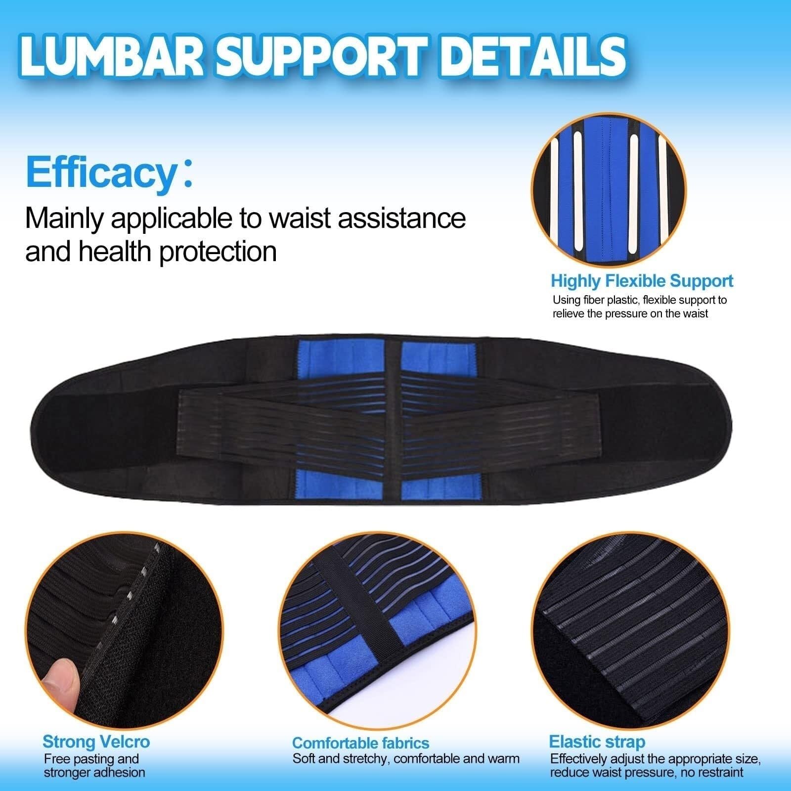 Faja Lumbar Fajas para La Espalda Cinturón De Soporte para La Cintura Corrector De Postura De La Espalda Descompresión De La Columna Lumbar Cinturón Apoyo Lumbar(XXXXXX-Large)
