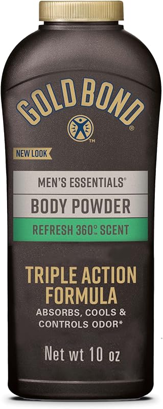 Pó corporal masculino sem talco Gold Bond Men’s Essentials, fragrância Refresh 360, 283 g