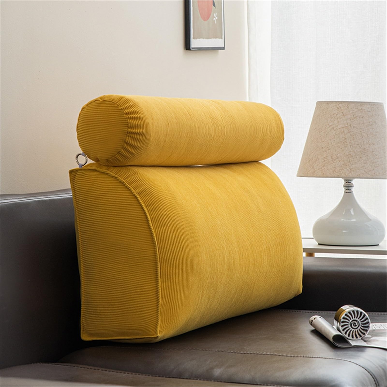 Twin Headboard Pillow Triangular Wedge Support Cushion for Bed Reading