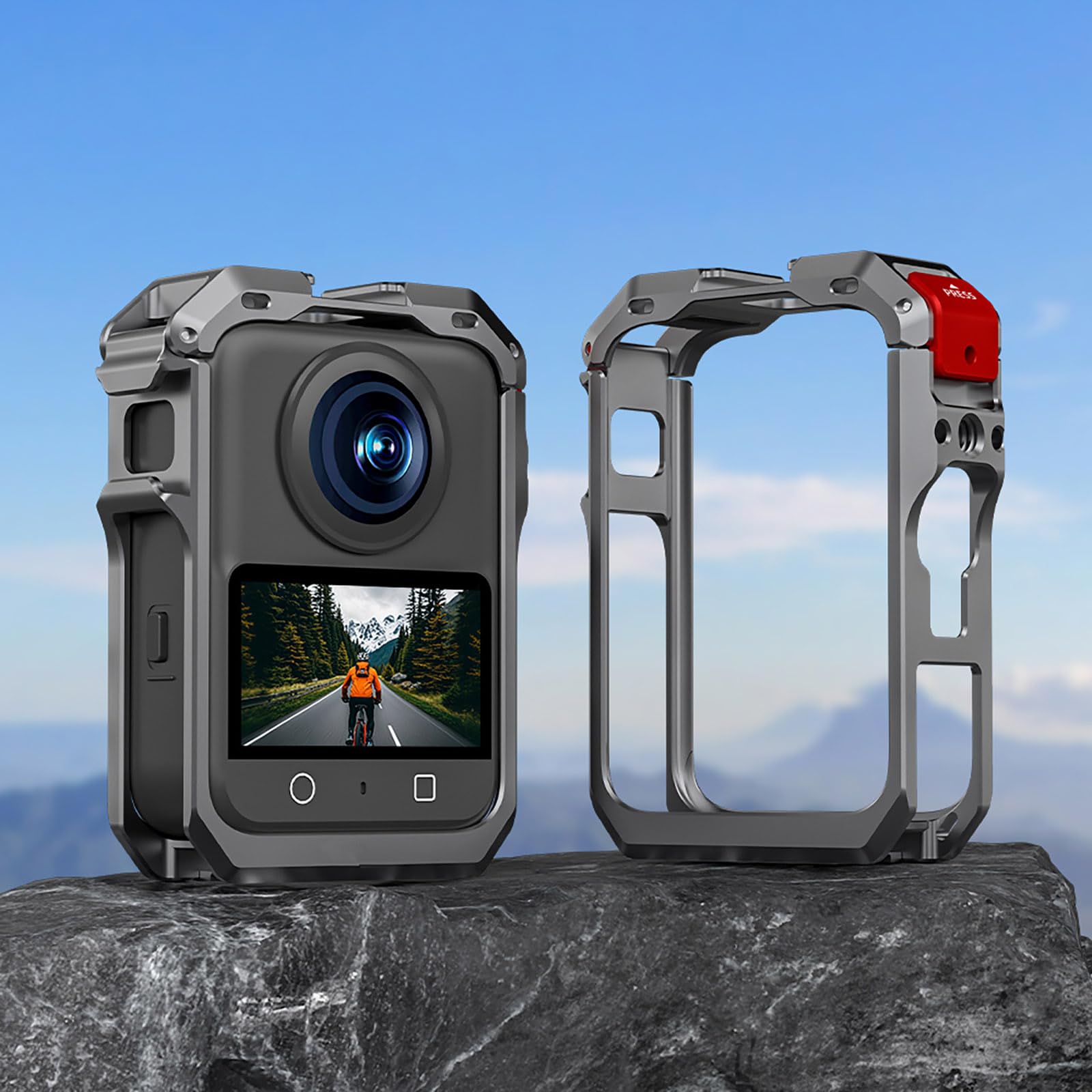 Obudowa kamery ramka osłona kamery, osłona ochronna ze stopu aluminium obudowa ramy ochrona przed upadkiem do kamery sportowej DJI Osmo 360