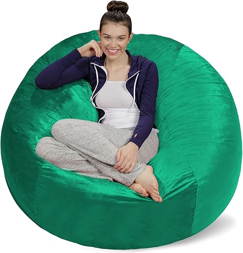 Miniatura 62 de Sofa Sack: puff de felpa ultra suave, con espuma viscoelástica y funda de micro-gamuza, mueble rellenos de espuma y accesorios rellenos de espuma