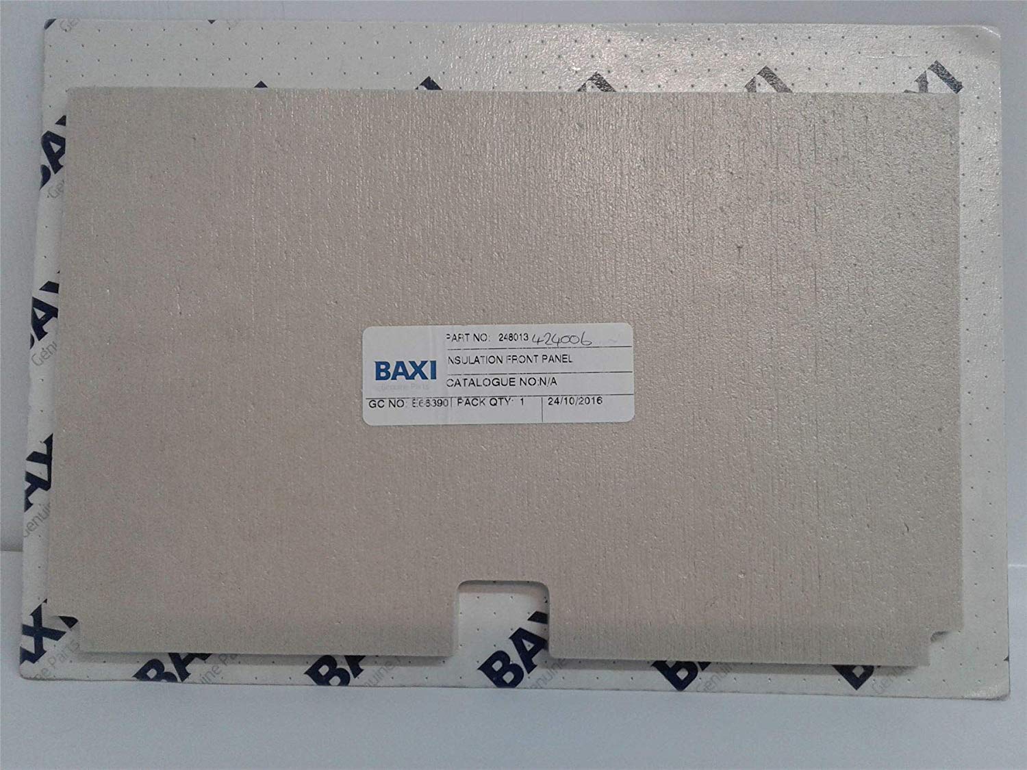 Baxi Insulation Front Panel 248013 *New*