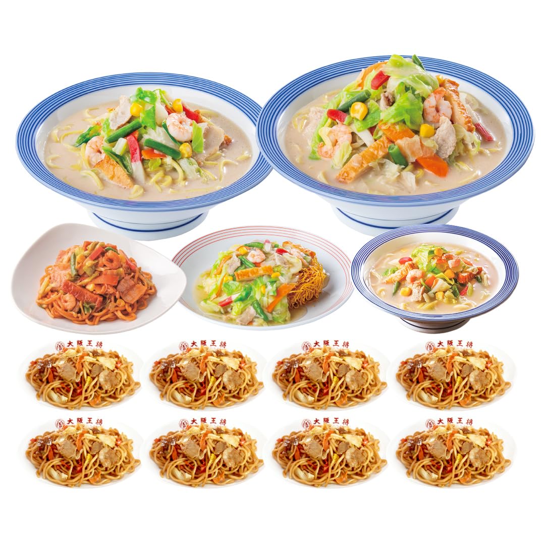 Amazon | リンガーハット×大阪王将 麺詰め合わせセット 合計13食 冷凍