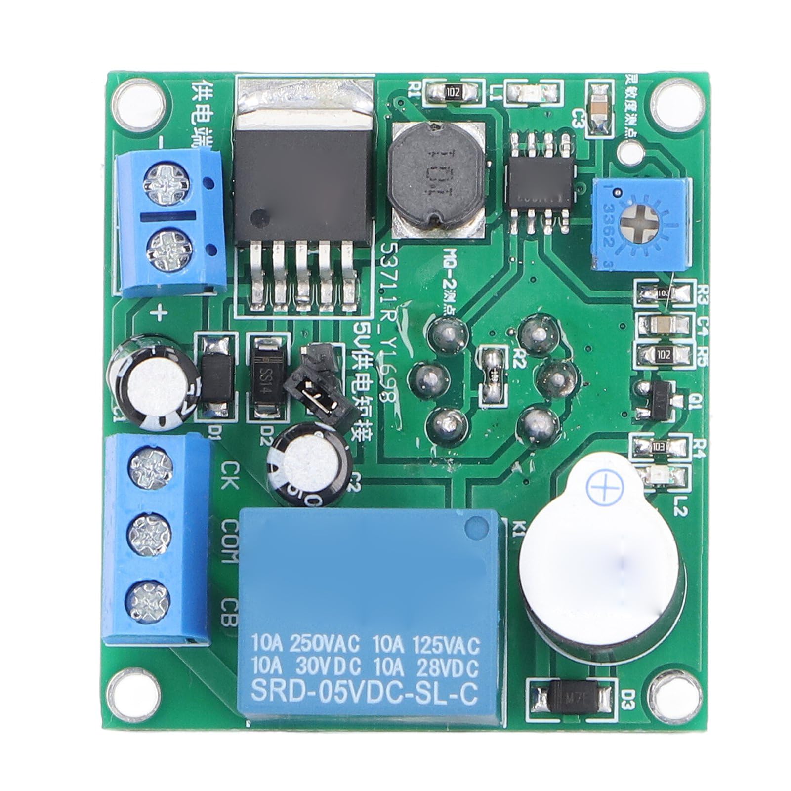 MQ-2 Smoke Sensor Module DC5-30V Smoke Alarm Module Switch Controller Smoke Sensor Relay Switch Kitchen Smoke Detection Sound And Light Alarm