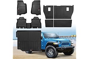 Wqyimat Custom for 2018-2024 Jeep Wrangler JL 4 Door Floor Mats Cargo...