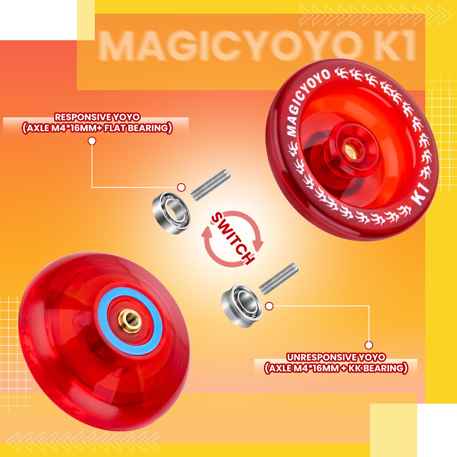 Amazon | MAGICYOYO レスポンシブヨーヨーK1 子供用ハブスタック