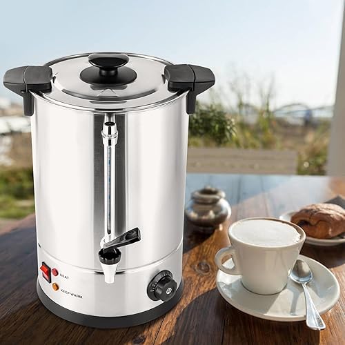 Miniatura 6 de Commercial Coffee Maker, 12L Stainless Steel Double Wall Coffee Urn with Percolator, Electric Hot Water Dispenser for Events, Offices, Parties, and