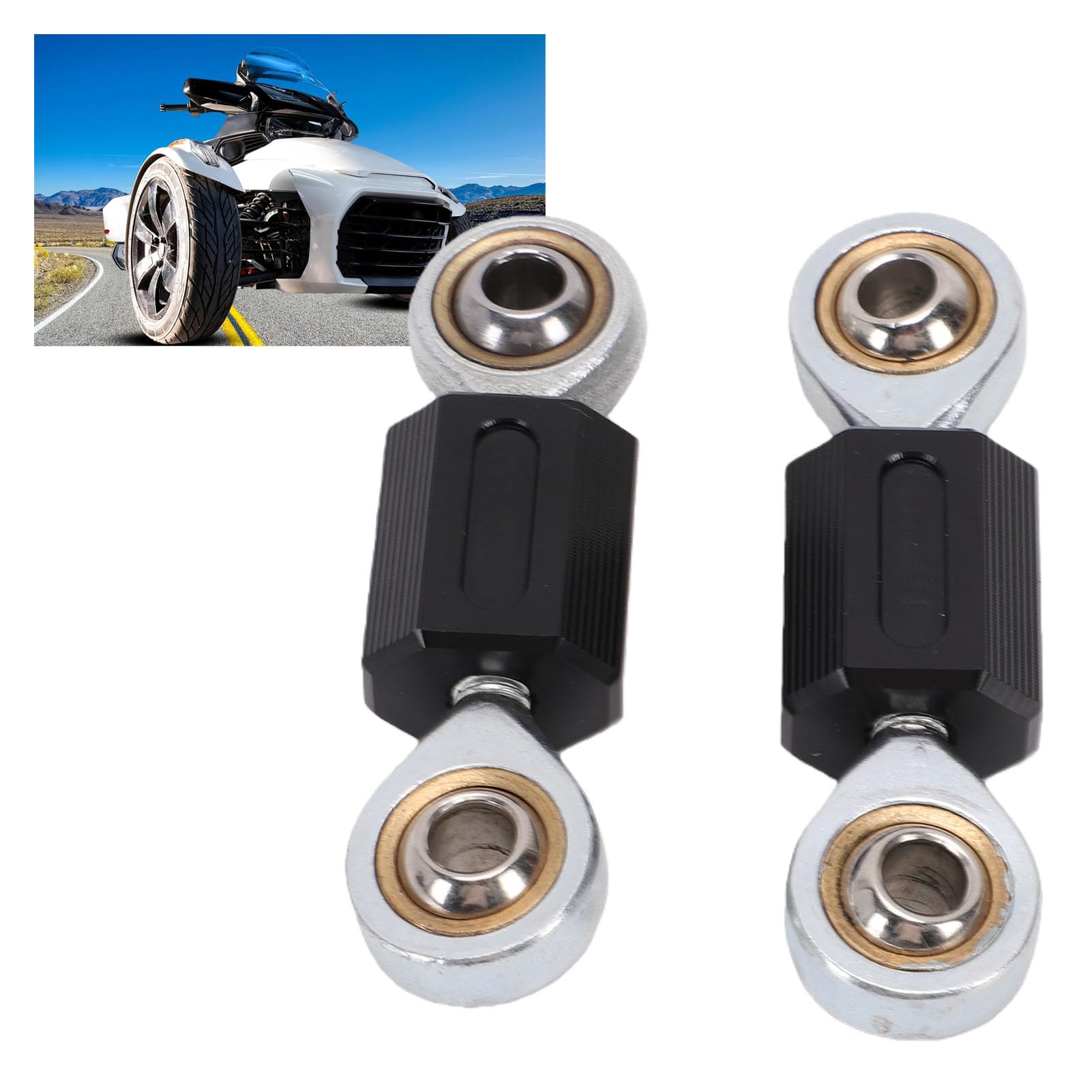 Sway Bar End Links Set, Aluminum Alloy Replacement (Black)