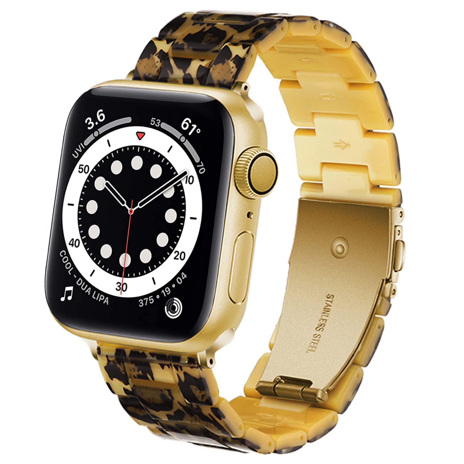 DEALELE Bands Compatible with Apple Watch 49mm 46mm 42mm 45mm 41mm 44mm 40mm 38mm, Colorful Resin Replacement Strap for iWatch Series 10/9 / 8/7 / 6/5 / 4/3 / Ultra/SE Women Men — view 25