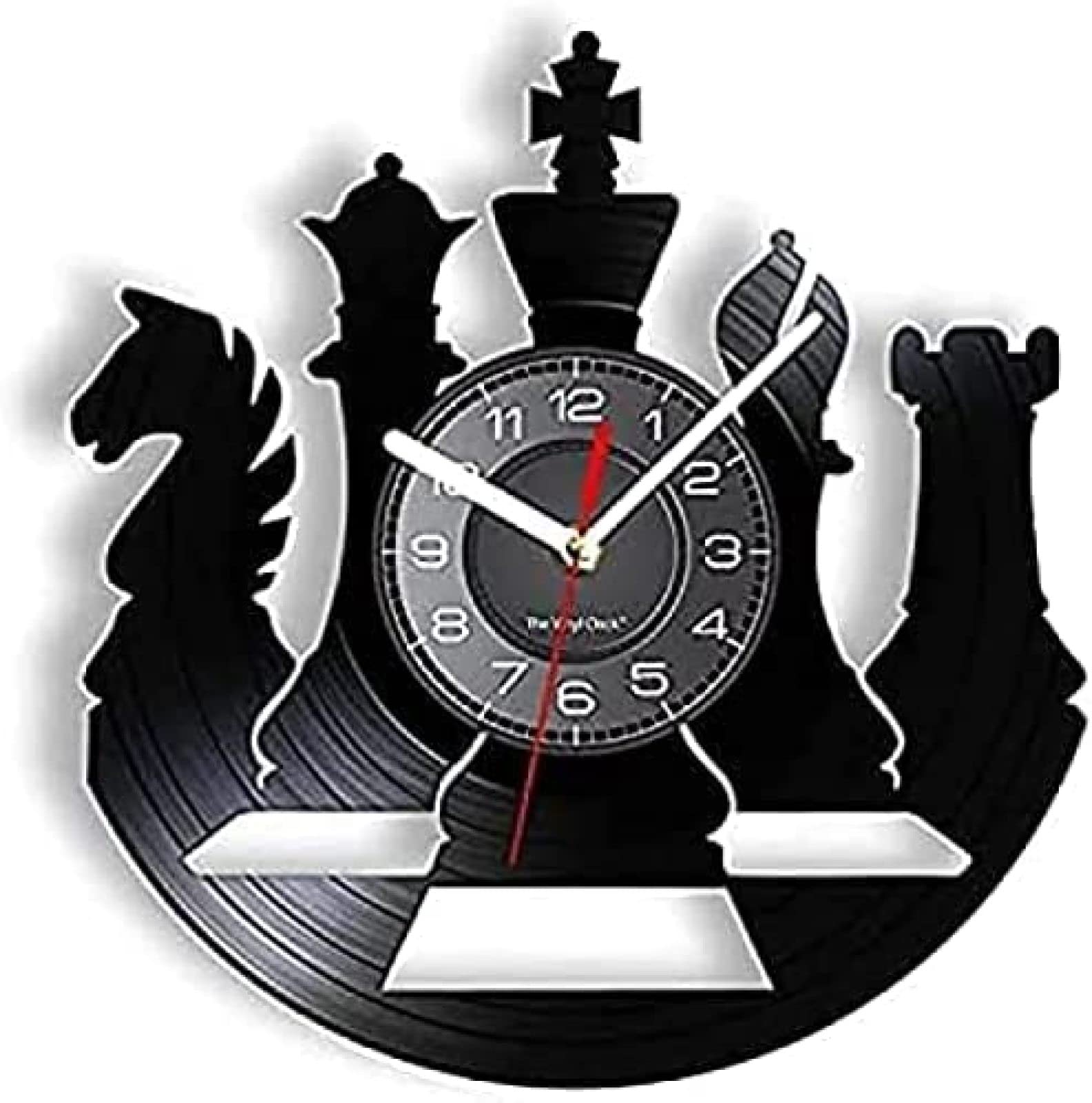 Horloge murale échecs et damier pour une déco de bureau chic
