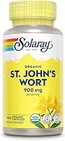 Vista 1 de SOLARAY Hierba de San Juan Aerial 450mg Apoyo a base de hierbas para el estado de ánimo, la salud del cerebro y un sueño saludable 100% vegano