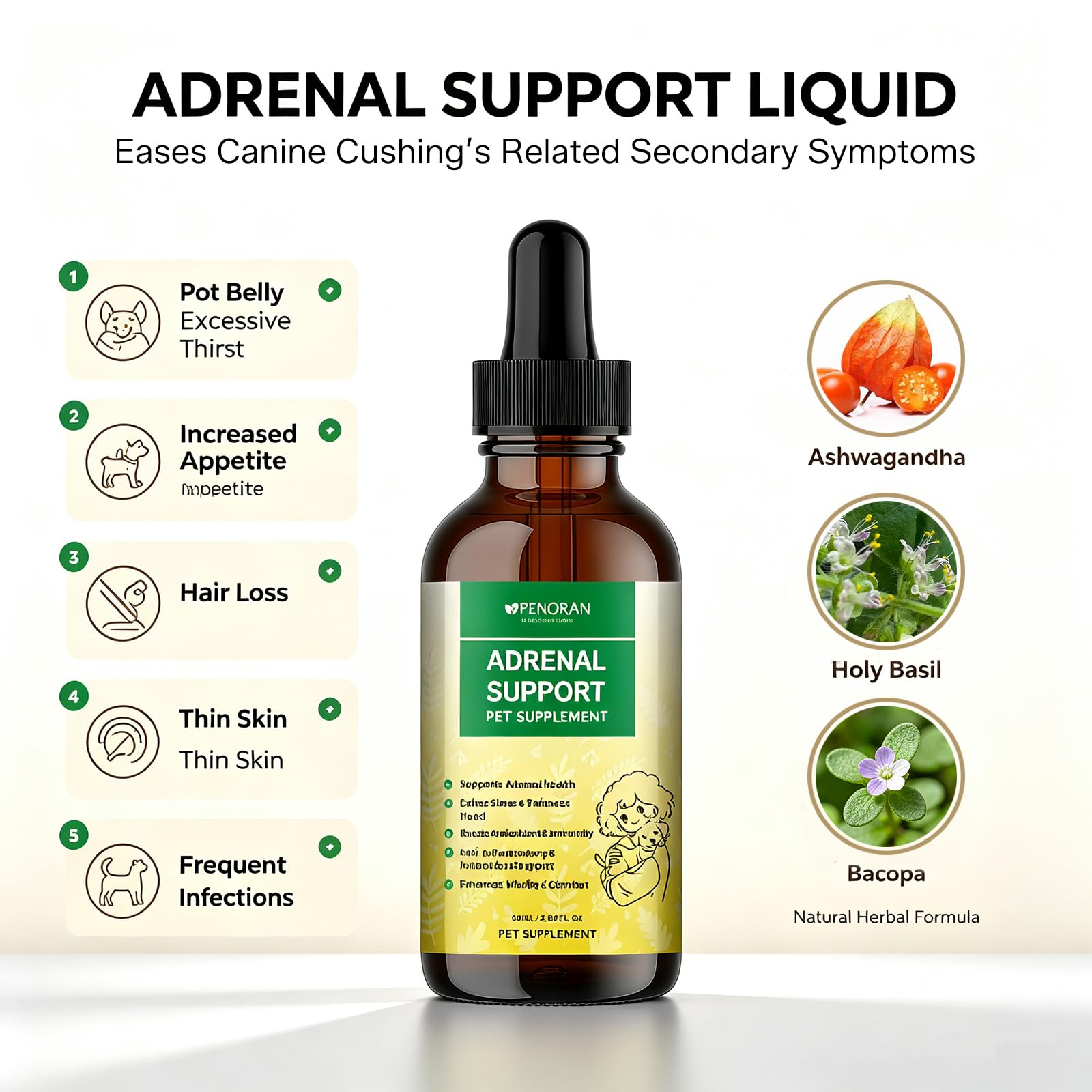 Adrenal Balance Harmony Drops for Dogs, Relieve Cushing's Liquid — Amazon image 4