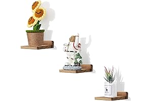 Sleek 5-Inch Carbonized Black Floating Shelves (Set of 3) for Enhanced Bathroom Storage