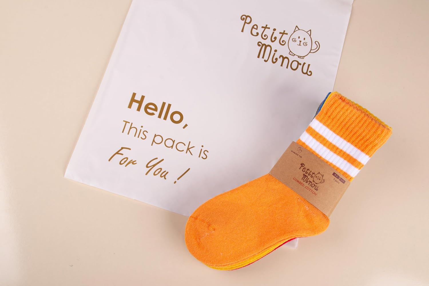 Noodle Kids Seamless-Toe Turkish Cotton Crew Socks (5-Pack) - Image 9