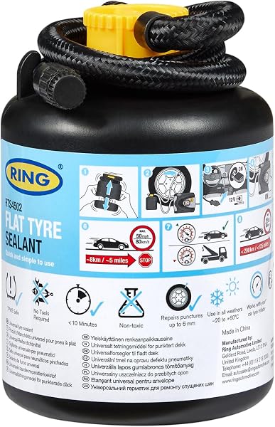 RING Flat Tyre Sealant - Quick & Simply to Use - 1