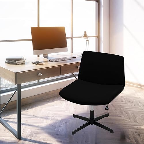 Miniatura 7 de GOSTADY Funda elástica para silla sin brazos, funda para silla de oficina con patas cruzadas, funda de asiento ancho para silla de oficina en casa,