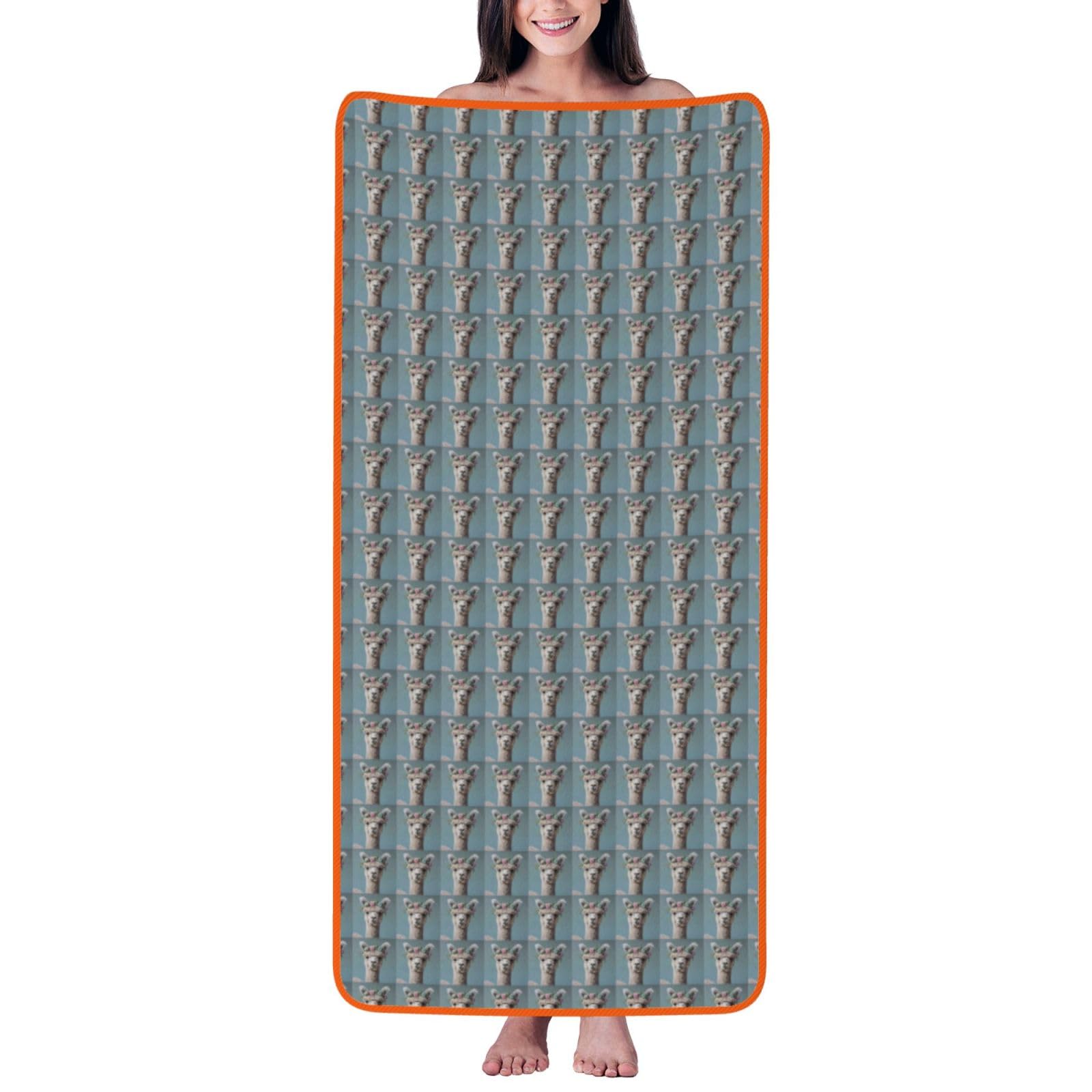 JBJGKHLP I Love Alpacas Print Women Men Couples Coral Velvet Bath Towel Ultra-Soft For Home Bathroom Travel