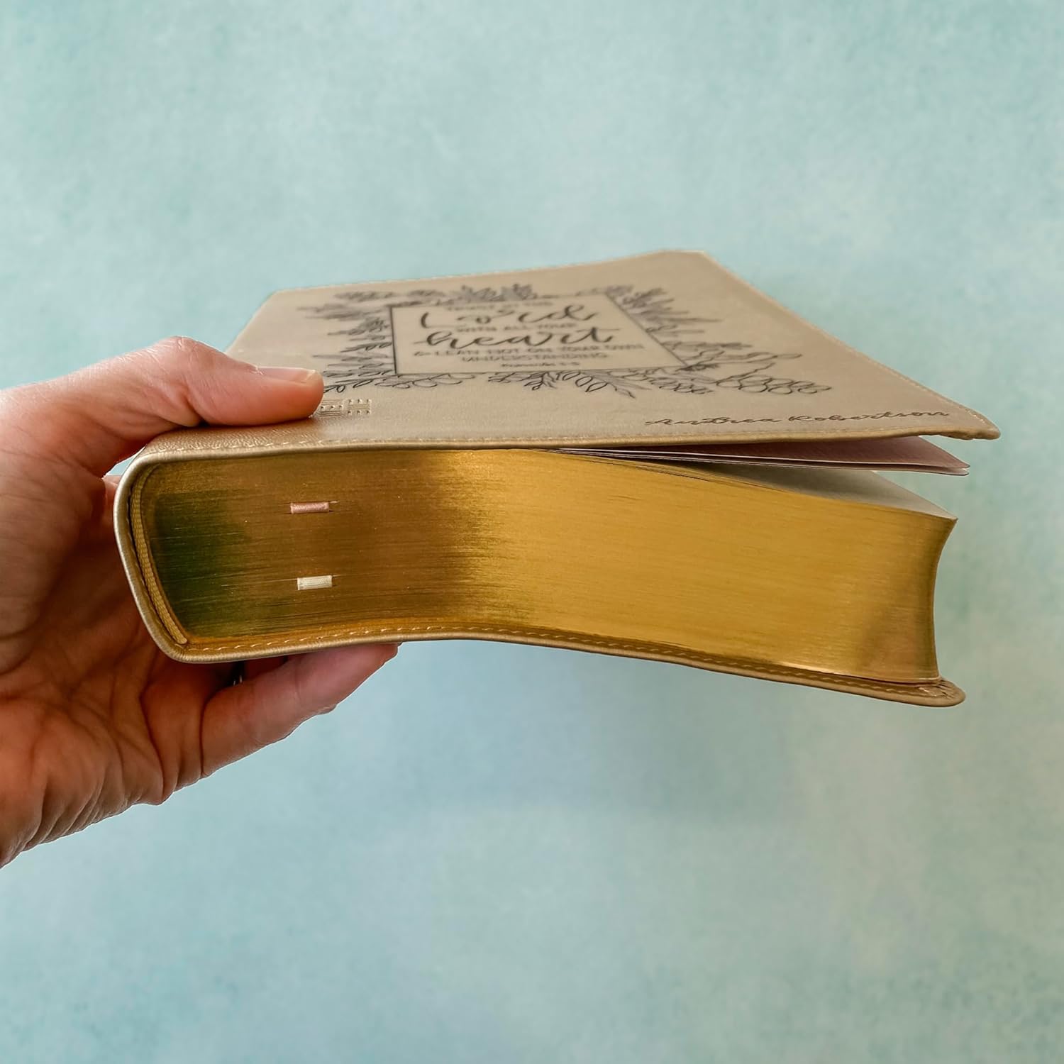 JOY CREATIVE NLT Every Woman's Soft Gold Bible | Personalized with Name | Custom Design is Hand Illustrated and Laser Engraved | Gift for Birthday, Graduation, Baptism, Anniversary, Wedding...