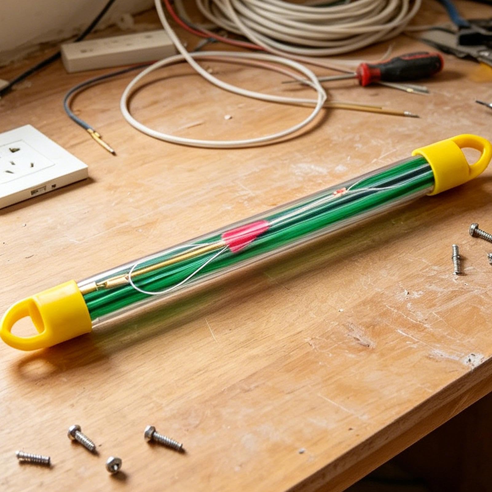 Passacavi Kit Aste In Fibra Di Vetro Per Cavi Elettrici | Tirafili Flessibile Adatto A Elettricista, Tecnico, Casa, Industria, Edilizia, Soffitto, Sottotetto, Esterno Ed Interno