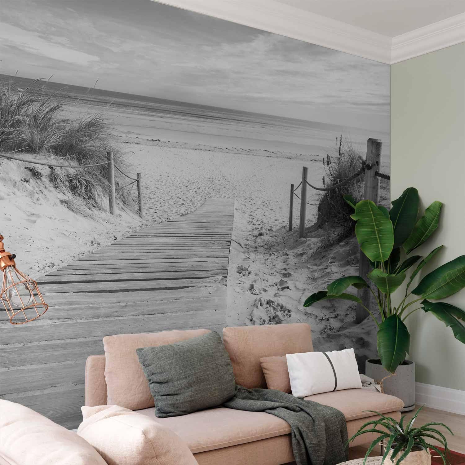 artgeist Wall Mural Beach Sea 116x83 in - Peel and Stick Self-Adhesive Wallpaper Removable Large Sticker Foil Wall Decor Print Design Mural Nature Landscape Sky Sun c-B-0005-a-d