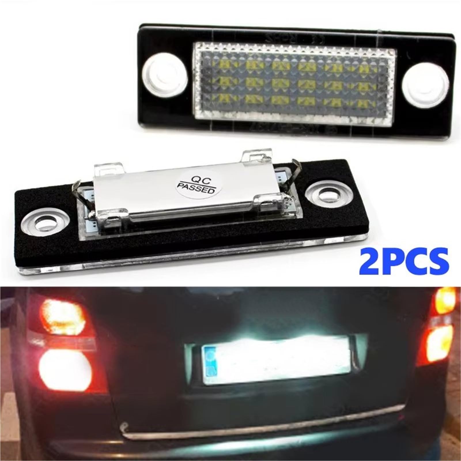 Luz de matrícula para VW Touran Passat Jetta Golf 5 Plus Skoda Superb (2 piezas)