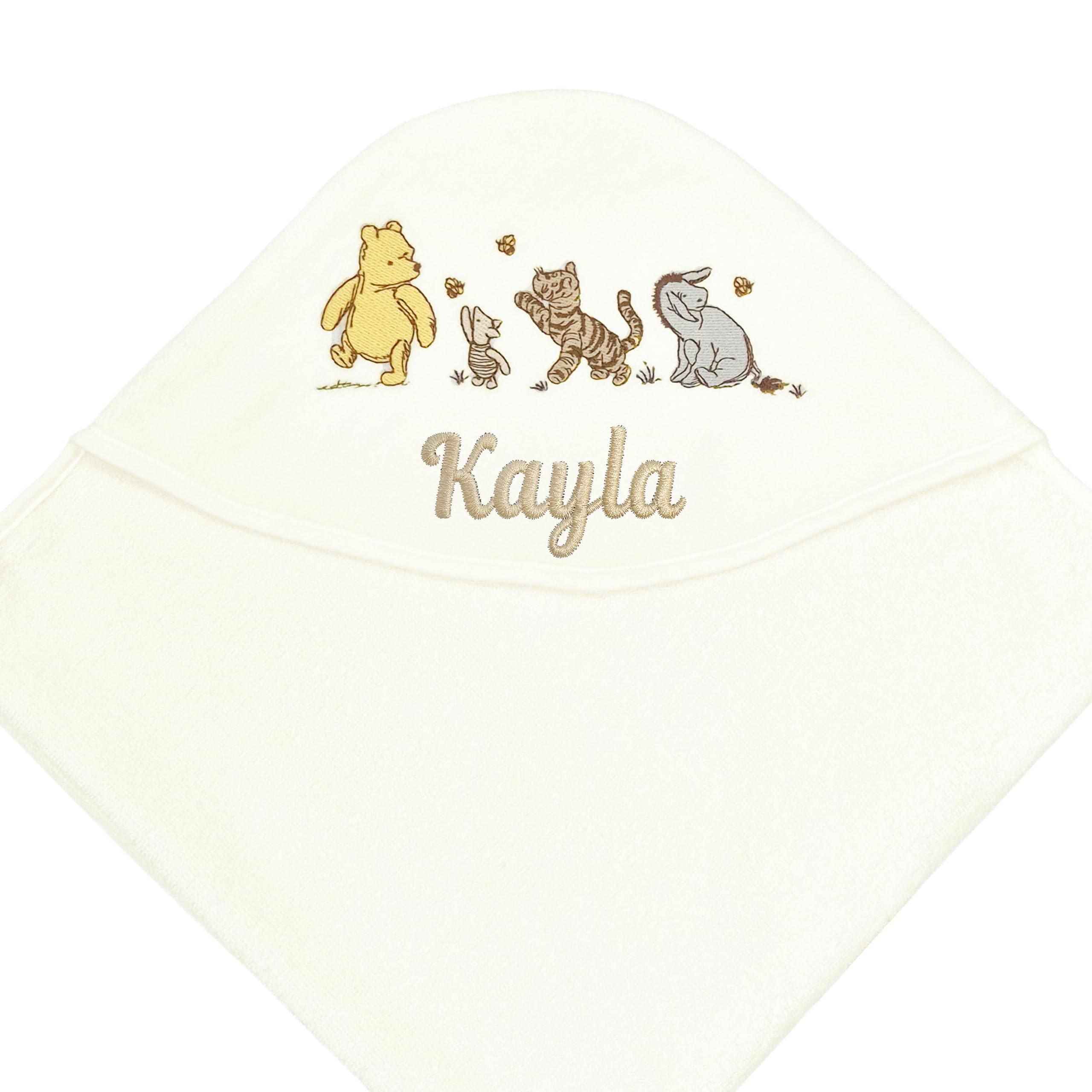 Disney Winnie the Pooh Baby Towel Personalised Hooded Piglet Tigger Eeyore (Personalised Winnie the Pooh Towel) — view 7
