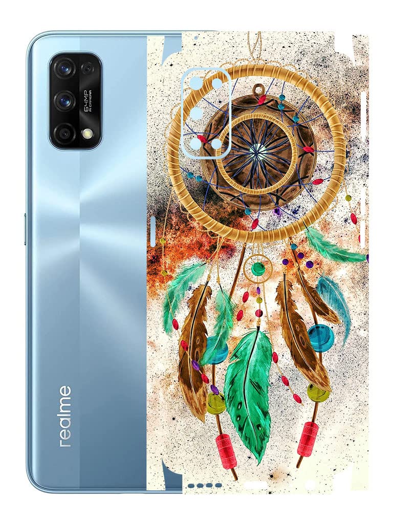 AtOdds - Realme 7 Pro Mobile Back Skin Rear Screen Guard Protector Film Wrap with Camera Protector (Coverage - Back+Camera+Sides) (Dream Catcher) (B0B9H1JNW2) Amazon Price History, Amazon Price Tracker