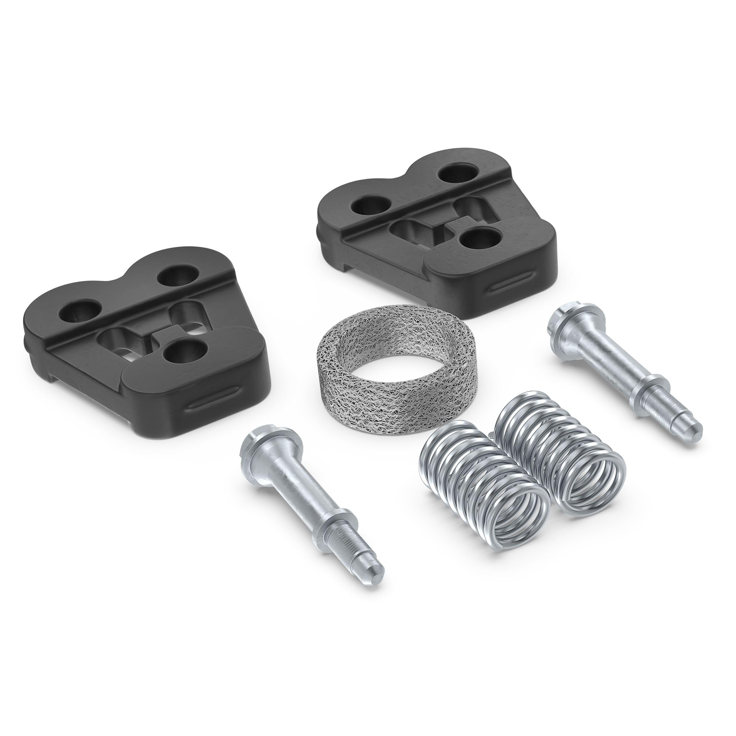 Set di 2 pezzi di ricambio per scarico, kit di montaggio catalizzatore compatibile con Smart ForTwo 451 1000 ccm HJS numero 82 13 2858