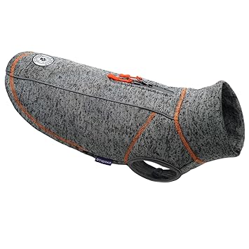 cyeollo Dog Jacket Reflective Pullover Dogs Fleece Jacket with Harness Hole Pet Warm Coat Cold Weather Dog Clothes for Small Dogs for Indoor and Outdoor