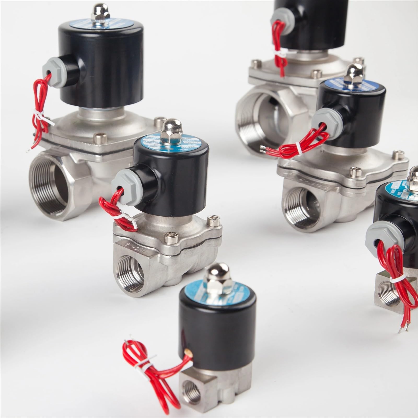 1/4"" 3/8" 1/2"" 3/4" 1"" 1-1/2" BSPT Hembra 12V 24V 110V 220V 304 Electroválvula Eléctrica de Acero Inoxidable Normalmente Cerrado Neumático 1.25 Pulgada(BSPT FEMALE-DC12V,0.75 pulgadas)