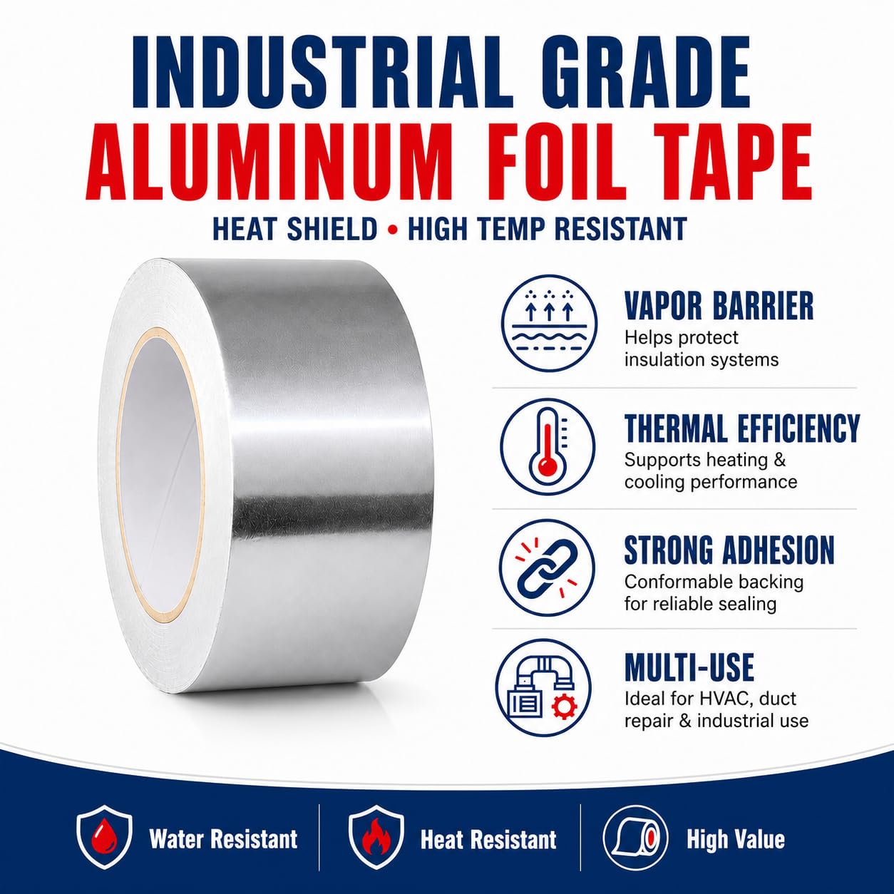 t.r.u. af-20r calor Shield cinta de papel de aluminio resistente: 50 yds. (2mil)