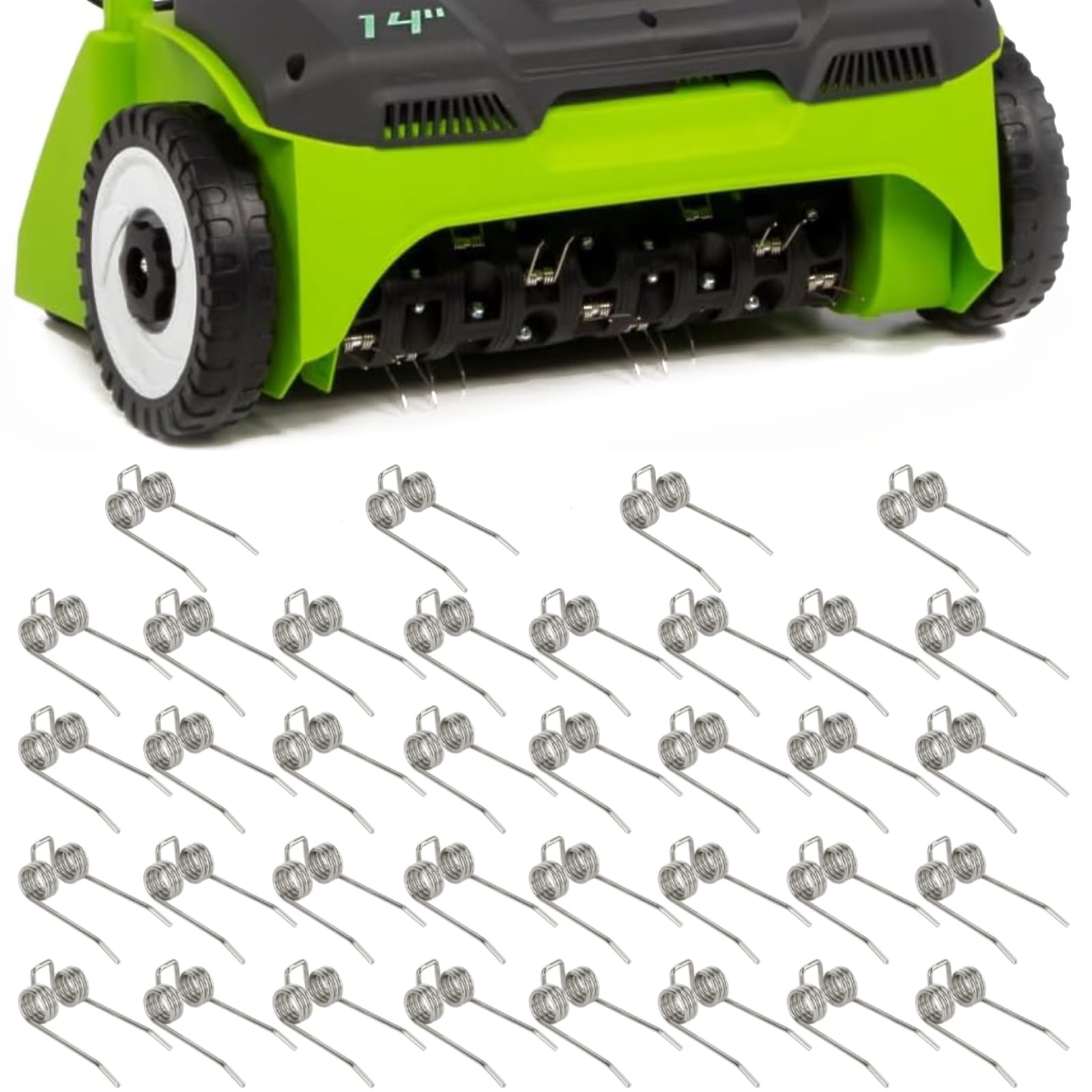 Eyoloty 36-Pack 29272 Replacement Dethatcher Tines Compatible with Greenworks 27022 2500600G 10 Amp 14" Corded Dethatcher,Replacement Durable Steel
