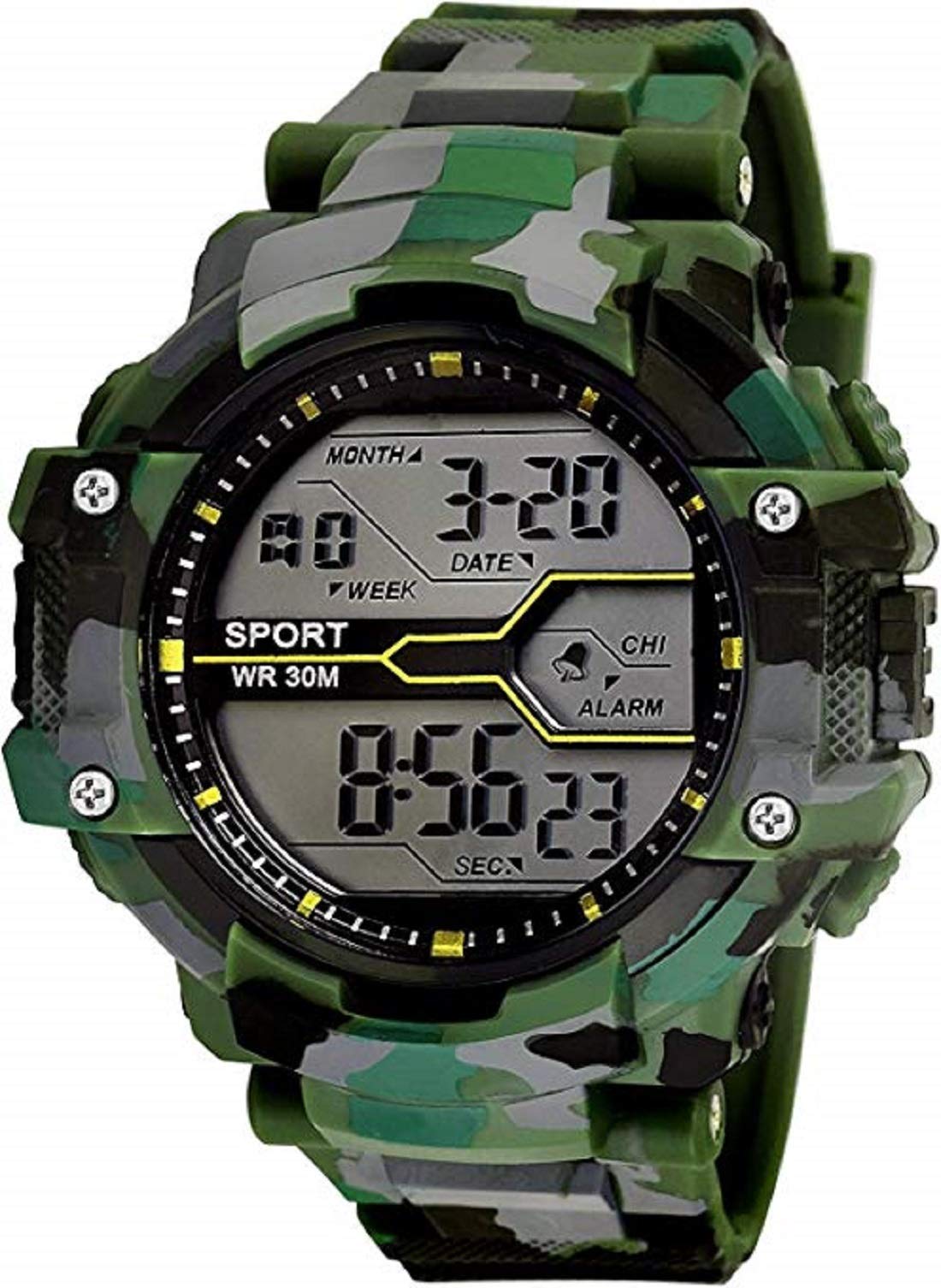 Acnos® Premium Military Green Army Digital Sport Black Dial Sports Mens and Boys Watch (B084G817QS) Amazon Price History, Amazon Price Tracker