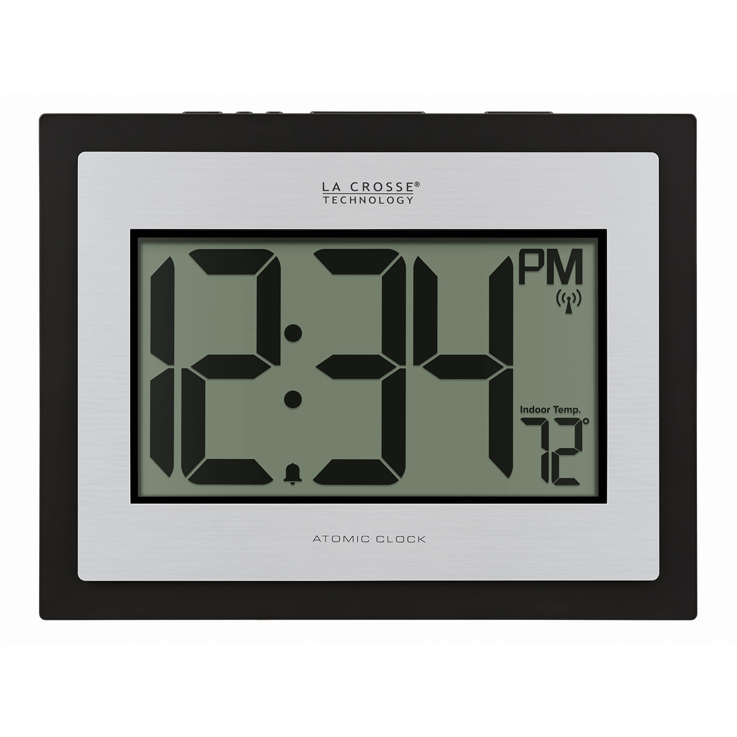 Horloge numérique grand écran pour salon avec thermomètre La Crosse