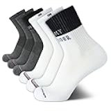 Mens Socks - Athletic Cushioned High Quarter Cut Socks (6 Pack)