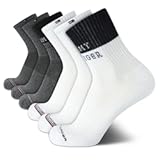Mens Socks - Athletic Cushioned High Quarter Cut Socks &lpar;6 Pack&rpar;