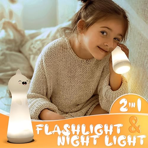 Miniatura 3 de ShaArkMango Linterna con luz nocturna para niños, recargable LED regulable luz nocturna para habitación de niños que brilla en la oscuridad,
