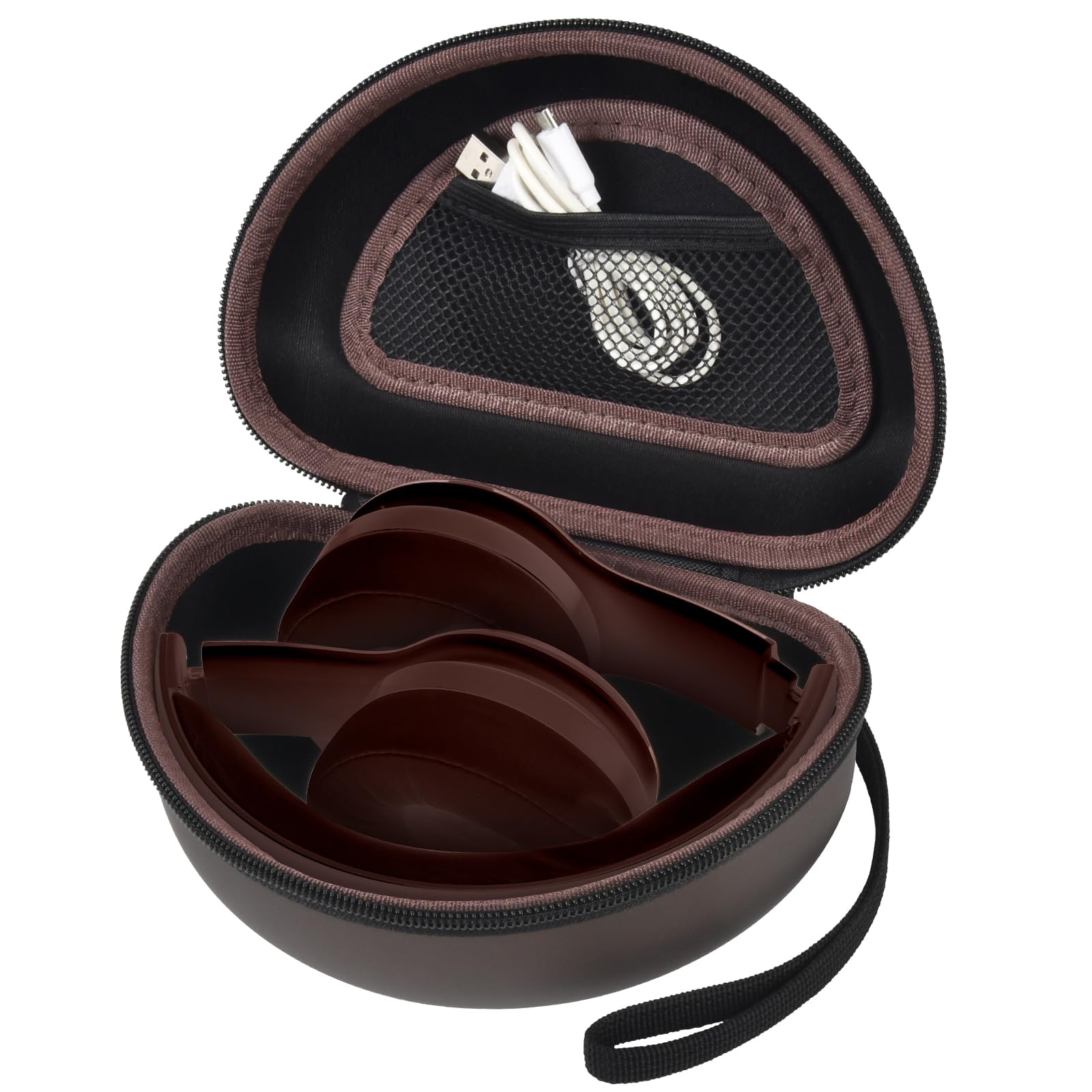 COMECASE Travel Hard Carrying Case Compatible with Beats Studio Pro/for Beats Studio3/ for Beats Solo 3 2 Bluetooth On-Ear Headphones - Brownish
