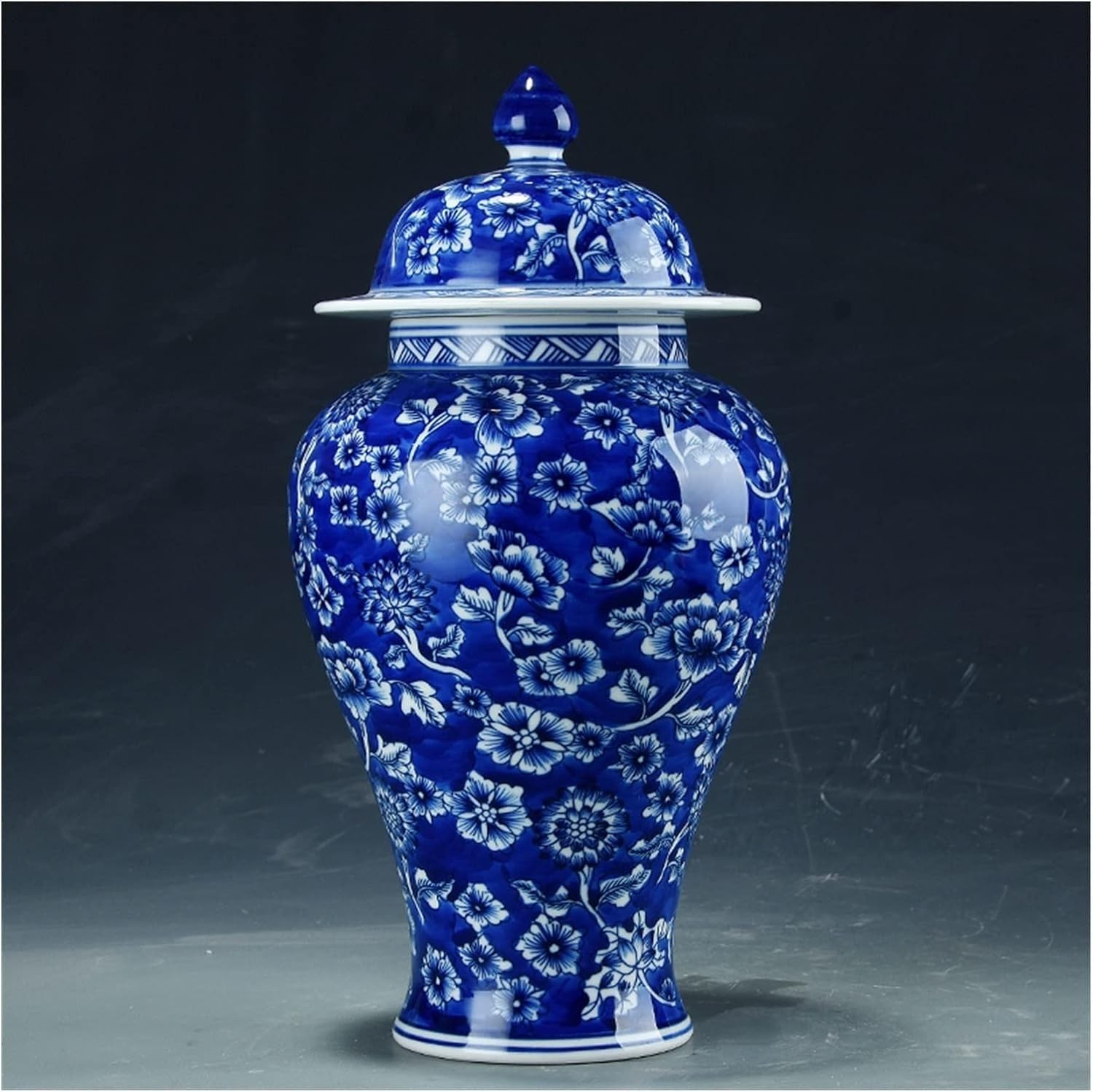 Ceramiczny ręcznie malowany zbiornik antyczny niebieski i biały wazon porcelanowy wazon w stylu chińskim dekoracja salonu