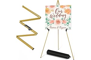 Display Golden Easel Stand - Portable Floor Wedding Easel