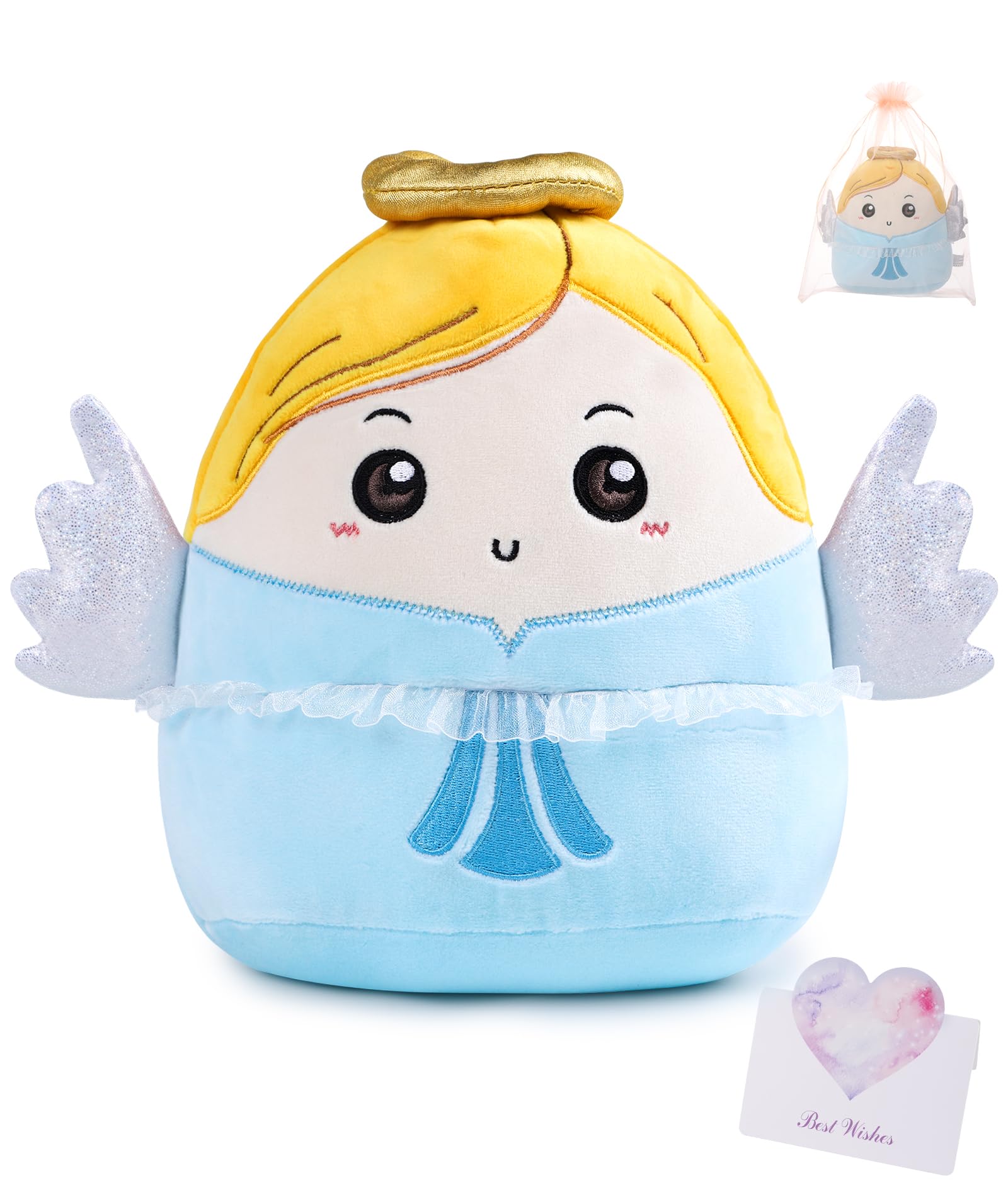 Pastor Appreciation Gifts for Women - Cute Angel Plush Religious Gifts, Thank You Thanksgiving Gifts for Women Mom Teacher Nurse Wife Girl, 8 Inch