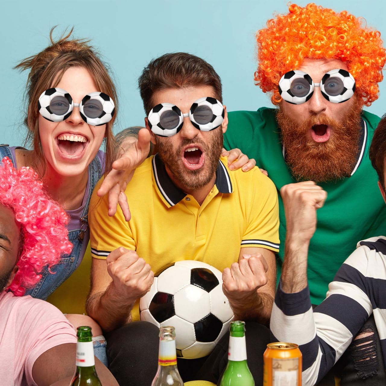 DOITOOL 2 Pcs 2026 Soccer Party Favors Soccer Sunglasses Novelty Football Glasses Photo Booth Props for Kids Adults Sports Theme Birthday Game Day Supplies image 3