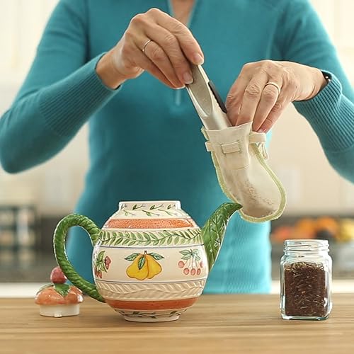 Miniatura 9 de Simple Ecology Worlds Best - Juego de 2 bolsas reutilizables de muselina de algodón orgánico de malla fina  Filtro de café (colador de café frío,