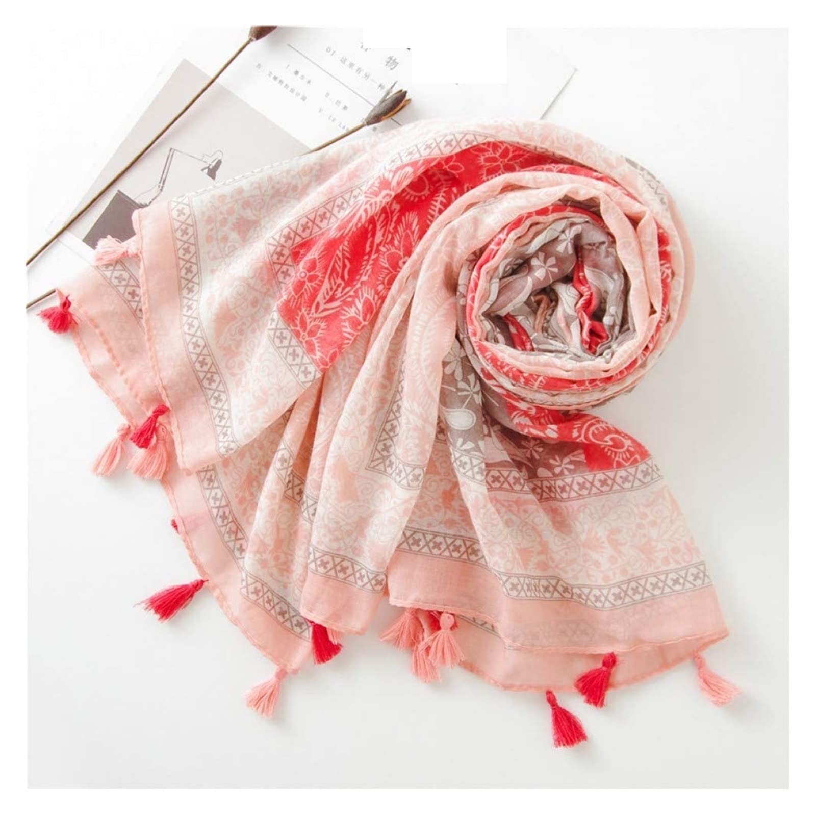 Sciarpa Invernale Elegante Sciarpina Sciarpa da donna Autunno Inverno Moda Sciarpe spiaggia in cotone caldo Scialle con stampa Calda