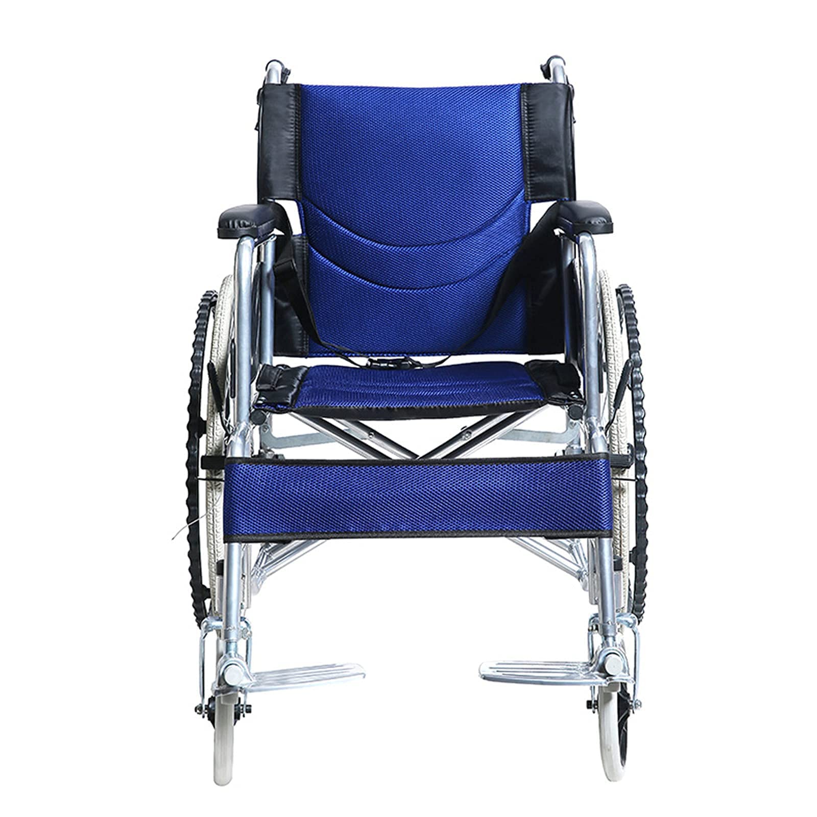 Sillas de Ruedas Silla de Ruedas Plegable, Doble de Freno Silla de Ruedas Manual de Viaje Ultraligera Plegable Portátil Segura Y Confortable para la Tercera Edad