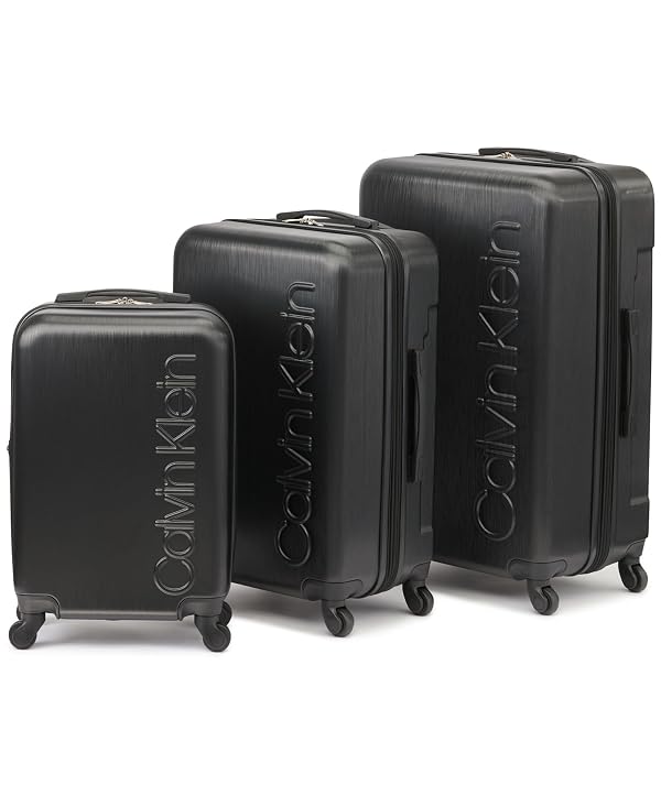 Calvin Klein Womens Hard Side Upright Spinner Light Weight Suitcase, Black, Large, Hard Side Upright Spinner Light Weight Suitcase by Calvin Klein - Used condition - Image 7