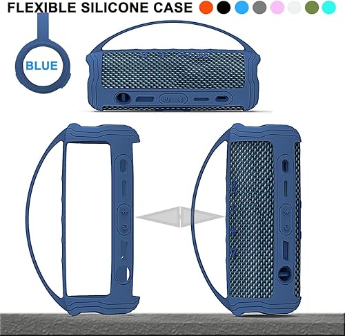 Miniatura 17 de JCHPINE Funda de silicona para altavoz Bluetooth portátil JBL Flip 6, soporte de transporte protector para accesorios de altavoces JBL Flip 6