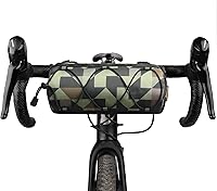 Vista 10 de Rhinowalk - Bolsa para manillar de bicicleta, bolsa delantera para bicicleta de montaña y de carretera, bolsa enrollable de almacenamiento